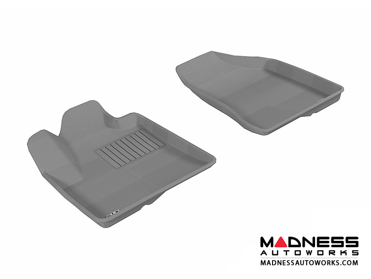 Hyundai Santa Fe Floor Mats (Set of 2) - Front - Gray by 3D MAXpider